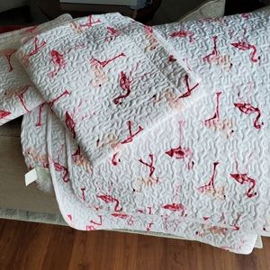 Flamingo Lightly quilted Queen size bedding